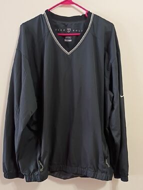 Nike Golf Black Windbreaker Pullover Men's XXL